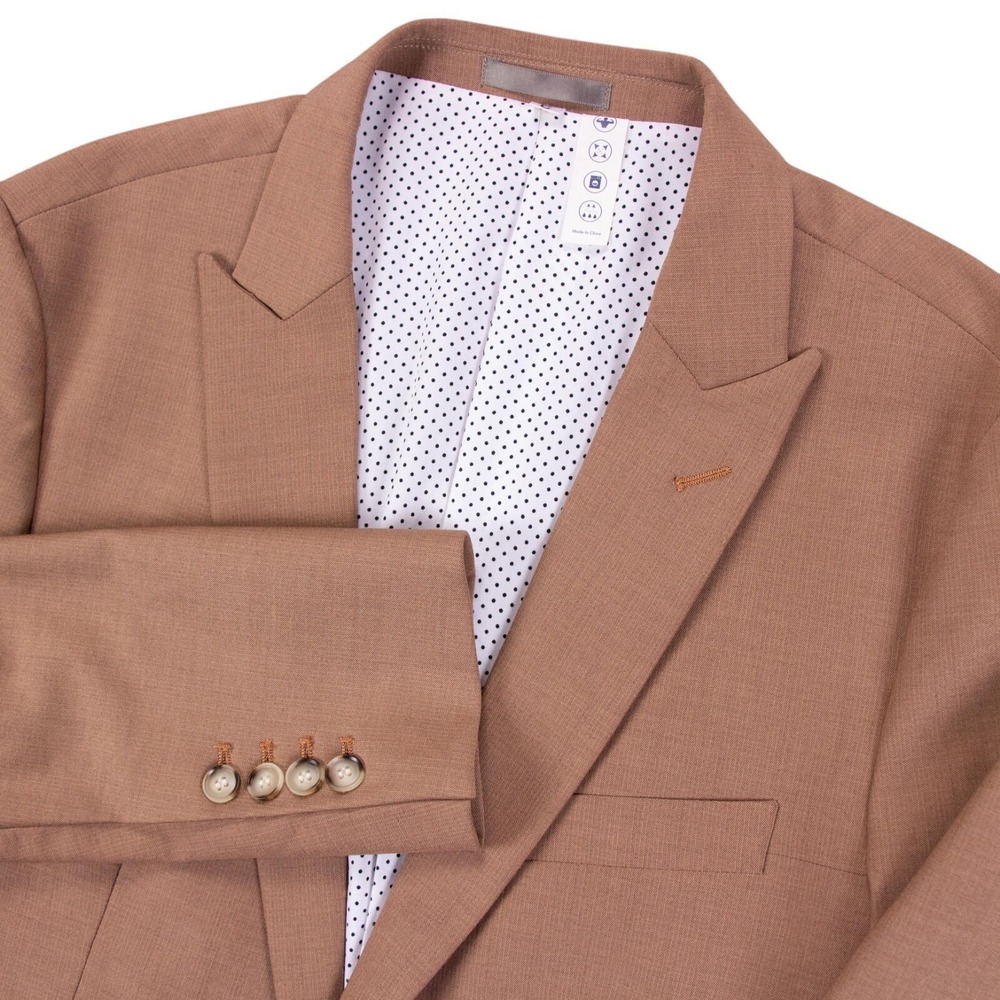 State & Liberty Mens‎ 36 Blazer Jacket Brown Athletic Fit Wicking 4-way Stretch
